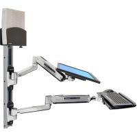 Ergotron Wall Mount Track for CPU, Flat Panel Display, Keyboard, Mouse - Black - 42" Screen Support - 24.91 lb Load Capacity - 75 x 75, 100 x 100, 200 x 100, 200 x 200, 400 x 200, 400 x 300, 400 x 400 - VESA Mount Compatible