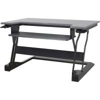 Ergotron Workfit-T, Sit-Stand Desktop Workstation (Black) - For - Table TopRectangle Top - 35 lb Capacity - Adjustable Height x 35" Table Top Width x 23" Table Top Depth x 35" Width x 25" Depth - Black - 1 Each