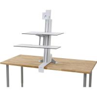 Ergotron WorkFit-S, Single HD with Worksurface+ (White) - Up to 30" Screen Support - 29 lb Load Capacity - Desktop - Aluminum, Plastic, Steel - White