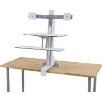 Ergotron WorkFit-S Desk Mount for Monitor, Keyboard - White - 2 Display(s) Supported - 24" Screen Support - 25 lb Load Capacity - 75 x 75, 100 x 100
