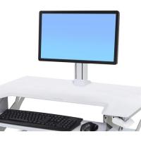 Ergotron WorkFit Cart Mount for LCD Display - White - 1 Display(s) Supported - 27" Screen Support - 16 lb Load Capacity - 100 x 100, 75 x 75
