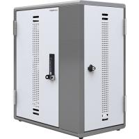 Ergotron YES20 Charging Cabinet - Up to 10" Screen Support - 45 lb Load Capacity - 2 x Shelf(ves) - 24" Height x 22" Width x 12.8" Depth - Desktop, Wall Mountable - Powder Coated - Wood, Vinyl, Thermoplastic, Laminate, Steel - White, Gray