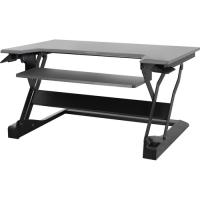 Ergotron WorkFit-TL, Sit-Stand Desktop Workstation - TAA Compliant Version - For - Table TopDark Gray Rectangle Top - 40 lb Capacity - Adjustable Height15" Adjustment x 37.50" Table Top Width x 25" Table Top Depth