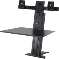 Ergotron WorkFit Desk Mount for Monitor, Keyboard - Black - 2 Display(s) Supported - 24" Screen Support - 25 lb Load Capacity - 100 x 100, 75 x 75