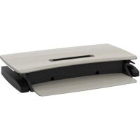 Ergotron WorkFit-Z Mini Sit-Stand Desktop - For - Table TopWood Grain Rectangle, Dove Gray Top - 25 lb Capacity - 15.80" Table Top Length x 31" Table Top Width - 12.50" Height
