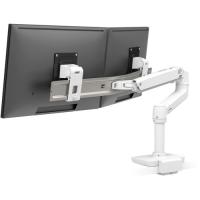 Ergotron Desk Mount for LCD Monitor - White - Height Adjustable - 2 Display(s) Supported - 27" Screen Support - 22 lb Load Capacity - 75 x 75, 100 x 100