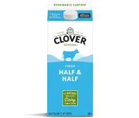 Clover Half And Half - 1/2 Gallon - (California Bay Area Delivery Only) - 64 fl oz (1.89 L)