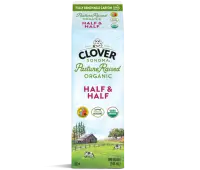 Clover Organic Half & Half - 1 Quart - (California Bay Area Delivery Only) - 32 fl oz (946 mL)