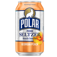 Polar Corp Peach Seltzer Water - 12 fl oz cans - 24 / Carton