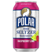 Polar Corp Raspberry Lime Seltzer Water - 12 fl oz cans - 24 / Carton