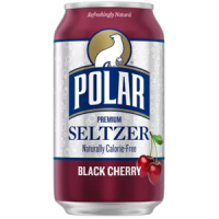 Polar Corp Black Cherry Seltzer Water - 12 fl oz cans - 24 / Carton