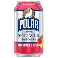 Polar Corp Pink Apple Lemon Seltzer Water - 12 fl oz cans - 24 / Carton