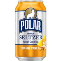 Polar Corp Orange Vanilla Seltzer Water - 12 fl oz cans - 24 / Carton