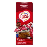 Coffee mate Peppermint Mocha Nondairy Liquid Creamer Singles - Peppermint Mocha Flavor - 0.38 fl oz (11 mL) - 1 Serving - 50 / Box