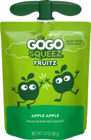 Gogo Squeez Apple Apple On The Go Applesauce, 3.2 Ounce, 18/CT