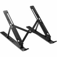 Kensington Collapsible Aluminum Laptop Riser - Up to 16" Screen Support - 11.02 lbs Load Capacity - Desktop - Aluminum, Silicone, Steel, Black