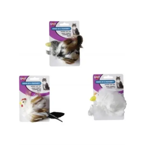 FEATHER BIRDS ASST W/ CATNIP