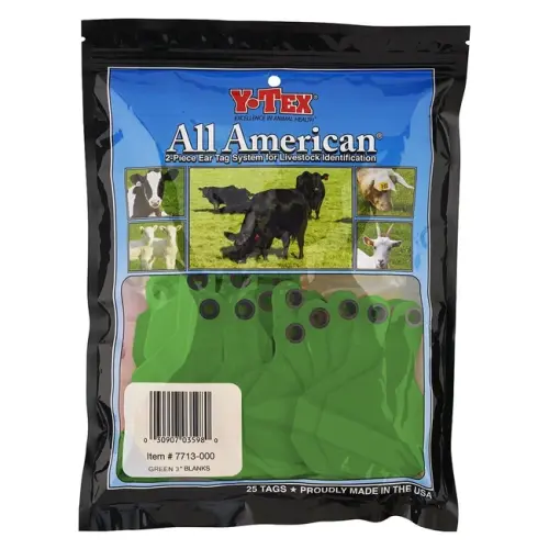 Y-Tex 3 Star Green Tag Blank