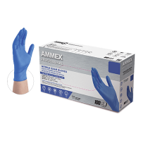 AMMEX Professional Cerulean Nitrile  PF Exam Gloves, Powder-Free, Small, 9.5" Long, Blue, 100/Box
