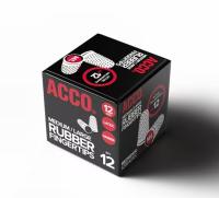 Acco Rubber Finger Tips - #12 – Medium/Large  Size - Rubber - Amber - 12 / Box