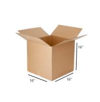 16 x 16 x 16" Box Light-weight, budget-friendly corrugated shipping box, (BX161616)
