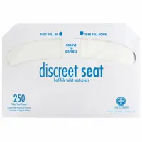 Discreet Seat® Toilet Seat Covers, Half Fold, 250/Ctn   (DS1000)