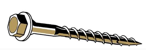 3/8X3-5/8 LEDGER BROAD SCREW TAN