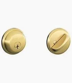 Single Cylinder Deadbolt – Bright Brass