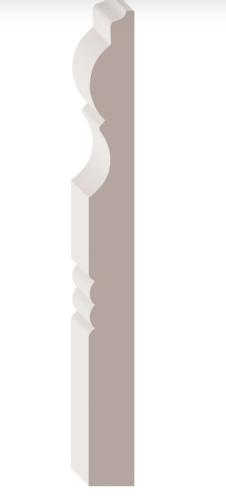 Ultralight MDF Primed Victorian Base 5/8 x 6.1/2 x 8'