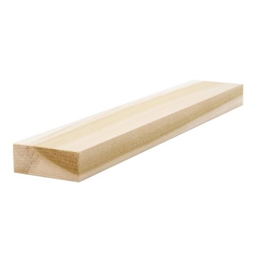 Poplar 1x2 S4S 3/4 x 1.1/2 x 6'