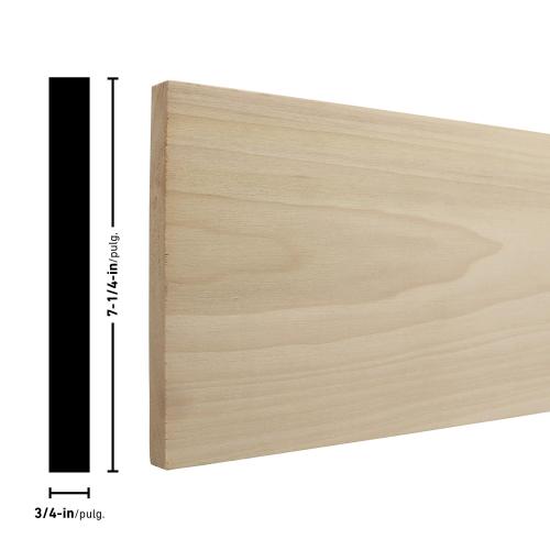 Poplar 1x8 S4S 3/4 x 7.1/4 x 6'