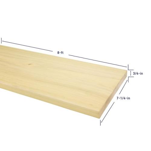 Poplar 1x8 S4S 3/4 x 7.1/4 x 8'