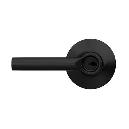Schlage Broadway Keyed Entry Door Lever – Matte Black (622)