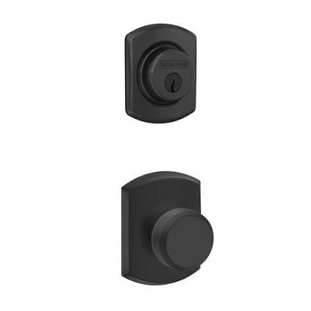 Schlage Bowery Passage Door Knob with Collins Trim