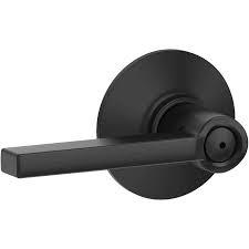 Schlage Latitude Privacy Door Lever – Matte Black (622)