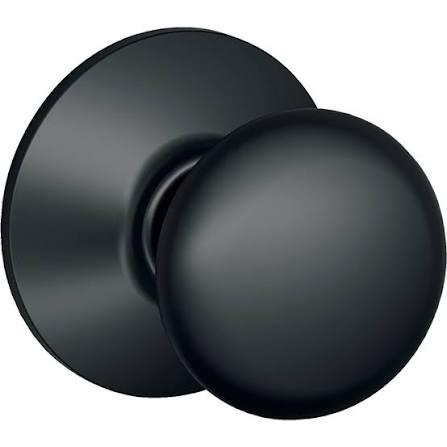 Schlage Plymouth Passage Door Knob – Matte Black (622)