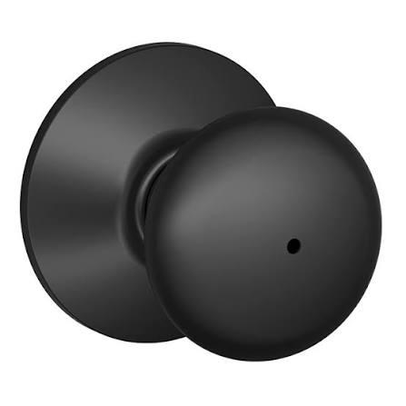 Schlage Plymouth Privacy Door Knob – Matte Black (622)