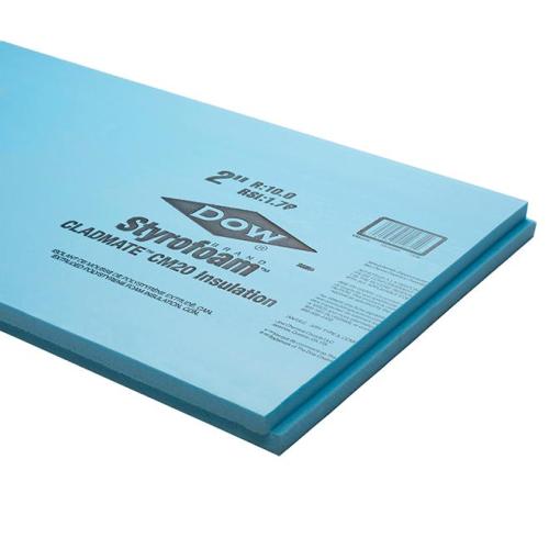 STYROFOAM CLADMATE™ CM20 XPS Insulation Board – 2 ft. x 8 ft. x 3 in. (R-15)