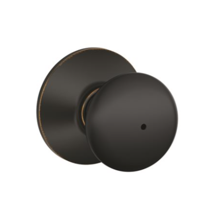 Schlage Plymouth Privacy Door Knob – Aged Bronze (716)