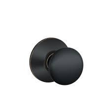 Schlage Plymouth Passage Door Knob – Aged Bronze (716)