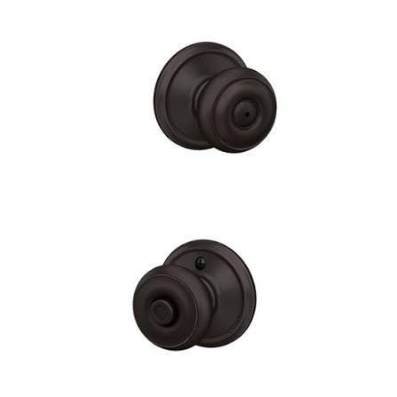 Schlage Georgian Privacy Door Knob – Aged Bronze (716)