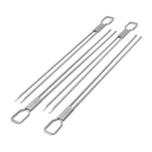 Broil King Dual Prong Stainless Steel Skewers – 4 Pack