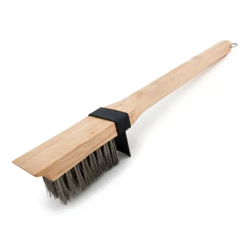 Broil King Heavy-Duty Grill Brush With Wood Handle And Stainless Steel Bristles