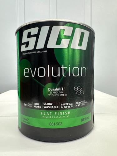 SICO Evolution Interior Paint & Primer – Flat Finish, Base 2