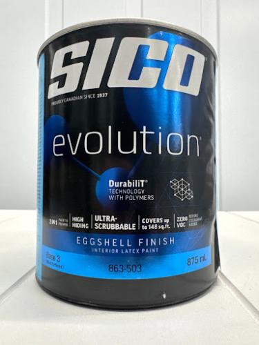 SICO Evolution Interior Paint & Primer – Eggshell Finish, Base 3