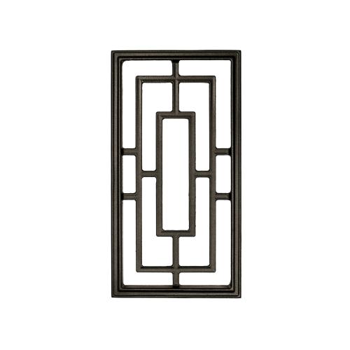 Nuvo Iron Rectangular Black Cast Aluminum Fence & Gate Insert – 9" x 17"