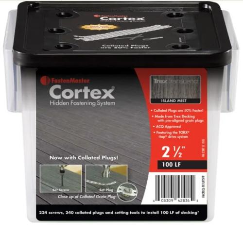 Trex Cortex Hidden Fastening System Enhance 2 1/2" – Island Mist – 100 Linear Feet