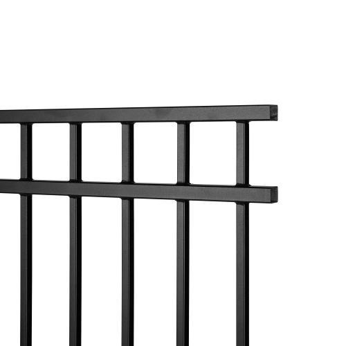 Nuvo Iron Coral Textured Black Steel Fence Panel