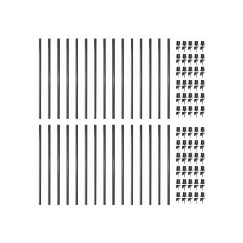 Nuvo Iron Contractor Value Pack – 26" Round Balusters (30 pcs) with Connectors for Deck & Stair Railings