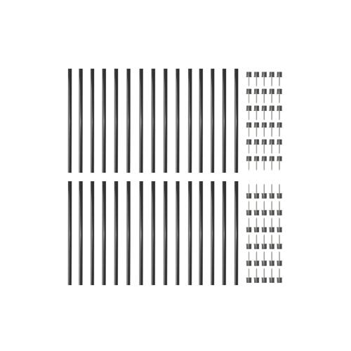 Nuvo Iron Contractor Value Pack – 32" Round Balusters (30 pcs) with Connectors for Deck Railings